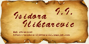Isidora Iliktarević vizit kartica